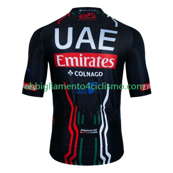Uomo Maglia Ciclismo Maniche Corte Uae Emirates 2024 N001