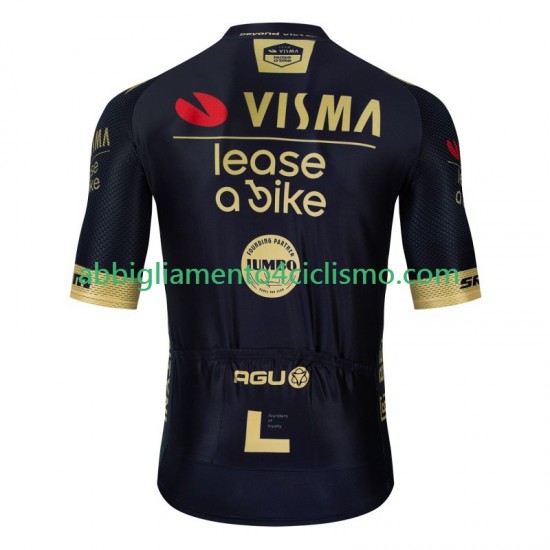 Uomo Maglia Ciclismo Maniche Corte Visma Lease A Bike 2024 N001