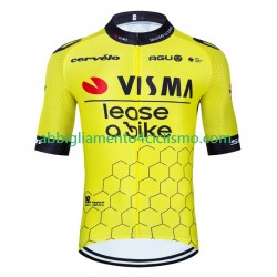 Uomo Maglia Ciclismo Maniche Corte Visma Lease A Bike 2024