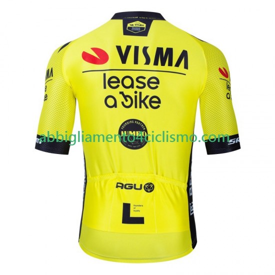 Uomo Maglia Ciclismo Maniche Corte Visma Lease A Bike 2024