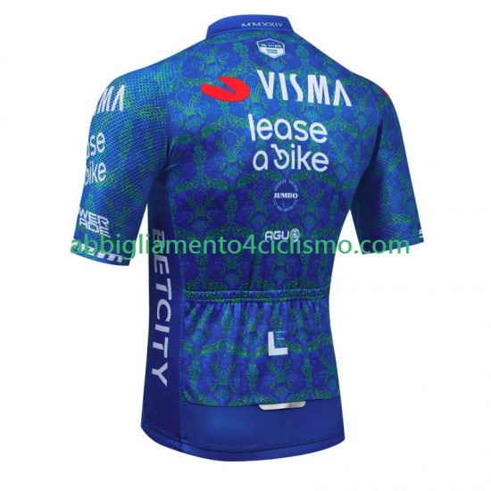 Uomo Maglia Ciclismo Maniche Corte Visma Lease A Bike Tdf 2024