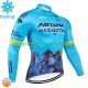 Uomo Maglia Invernale Ciclismo Astana Qazaqstan 2024 N001