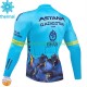 Uomo Maglia Invernale Ciclismo Astana Qazaqstan 2024 N001