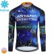 Uomo Maglia Invernale Ciclismo Astana Qazaqstan 2024