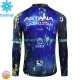 Uomo Maglia Invernale Ciclismo Astana Qazaqstan 2024