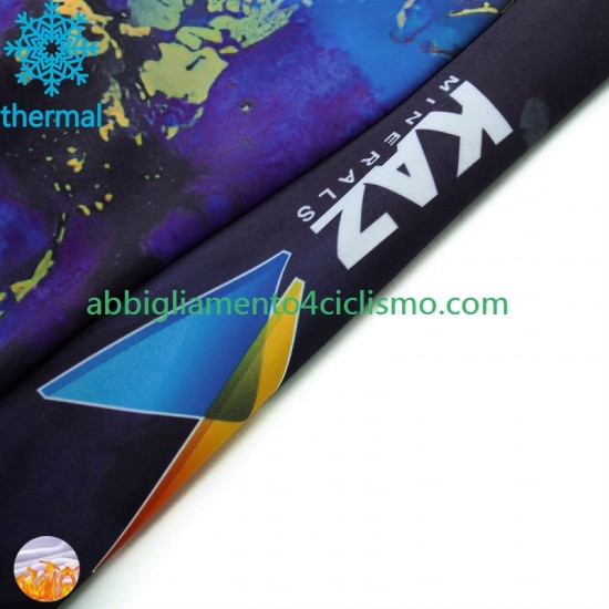 Uomo Maglia Invernale Ciclismo Astana Qazaqstan 2024