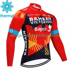 Uomo Maglia Invernale Ciclismo Bahrain Victorious 2023