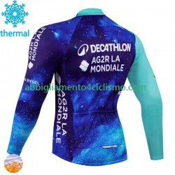 Uomo Maglia Invernale Ciclismo Decathlon Ag2R 2024 N001