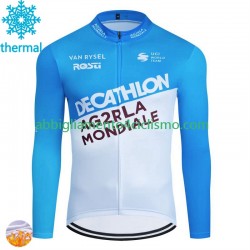 Uomo Maglia Invernale Ciclismo Decathlon Ag2R 2024