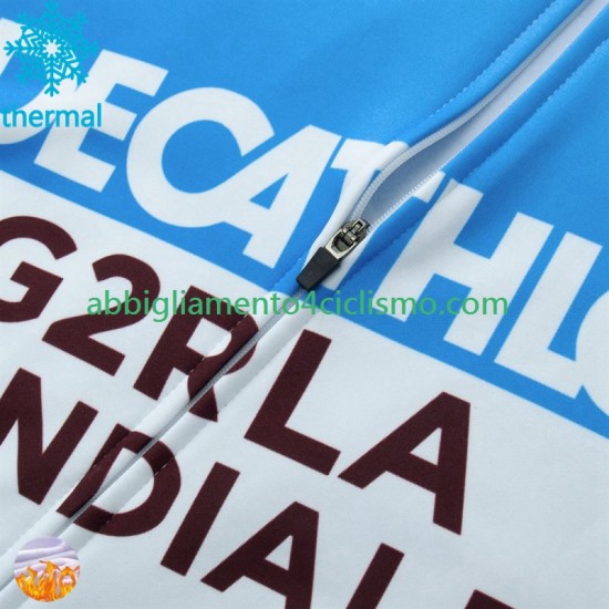 Uomo Maglia Invernale Ciclismo Decathlon Ag2R 2024