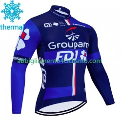 Uomo Maglia Invernale Ciclismo Fdj Groupama 2023