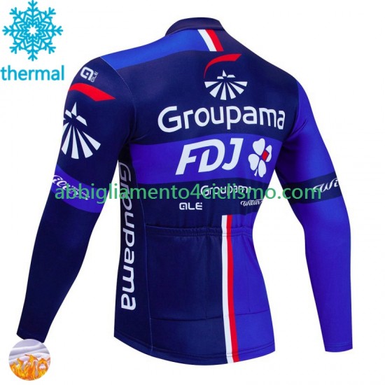 Uomo Maglia Invernale Ciclismo Fdj Groupama 2024