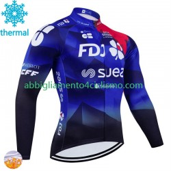 Uomo Maglia Invernale Ciclismo Fdj Suez 2024