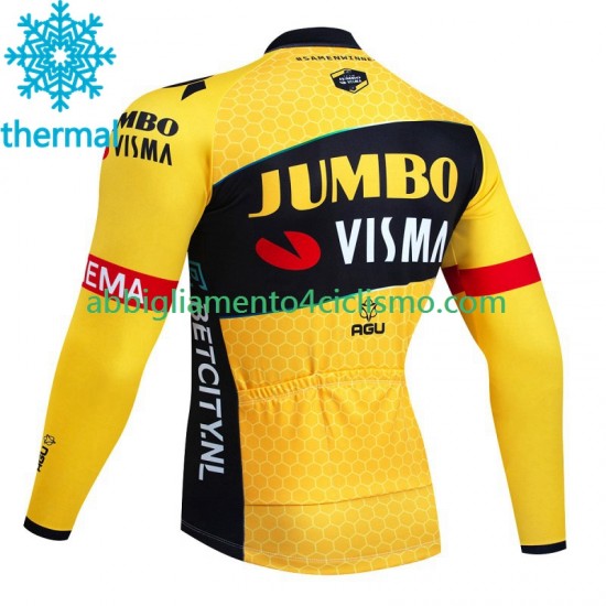 Uomo Maglia Invernale Ciclismo Jumbo Visma 2023