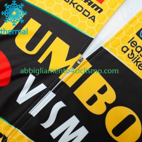 Uomo Maglia Invernale Ciclismo Jumbo Visma 2023