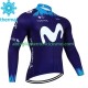 Uomo Maglia Invernale Ciclismo Movistar 2023