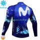Uomo Maglia Invernale Ciclismo Movistar 2024