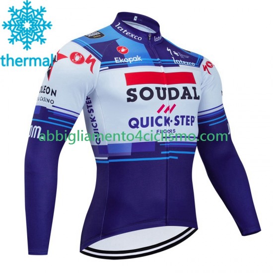 Uomo Maglia Invernale Ciclismo Soudal Quickstep 2023