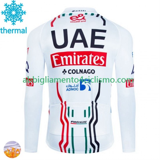 Uomo Maglia Invernale Ciclismo Uae Emirates 2024
