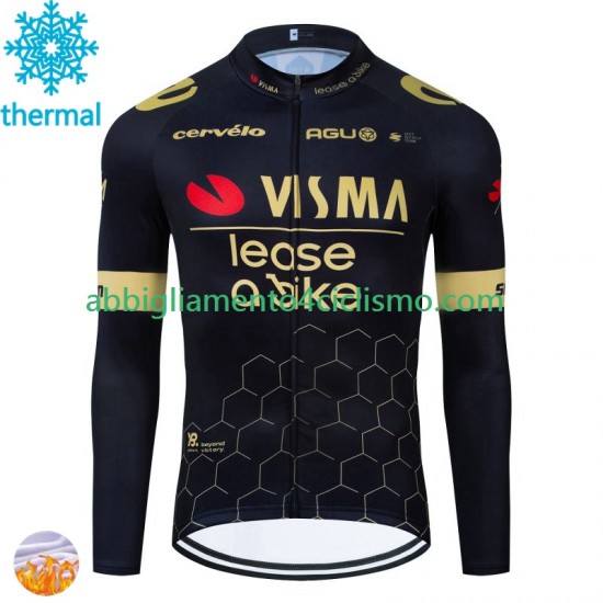 Uomo Maglia Invernale Ciclismo Visma Lease A Bike 2024 N001