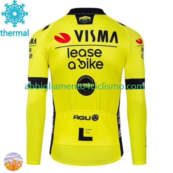 Uomo Maglia Invernale Ciclismo Visma Lease A Bike 2024