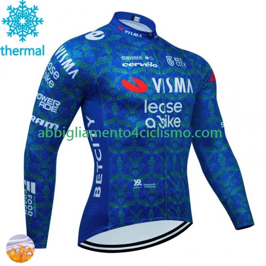 Uomo Maglia Invernale Ciclismo Visma Lease A Bike Tdf 2024