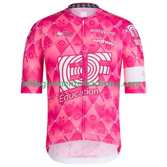 Uomo Maglia Ciclismo Maniche Corte EF Education-EasyPost 2025