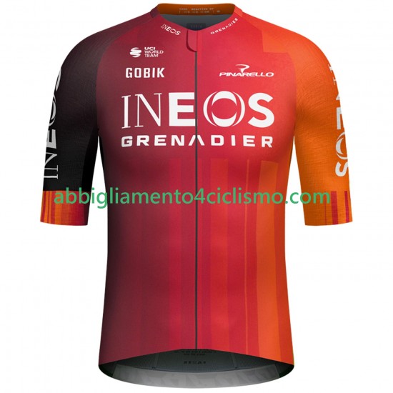 Uomo Maglia Ciclismo Maniche Corte Ineos Grenadiers 2025