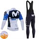 Uomo Invernale Completo Maglie e Calzamaglia con bretelle Movistar Team 2025 N001