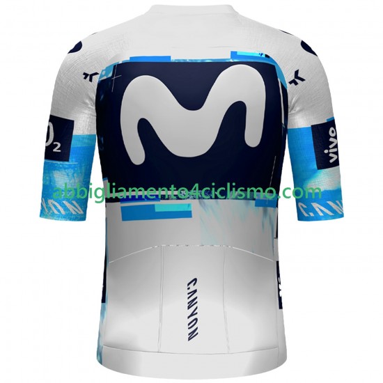 Uomo Maglia Ciclismo Maniche Corte Movistar Team 2025 N002