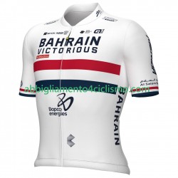Uomo Maglia Ciclismo Maniche Corte Team Bahrain Victorious 2024 N001