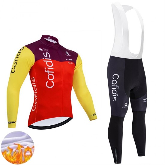 Uomo Invernale Completo Maglie e Calzamaglia con bretelle Team Cofidis 2025