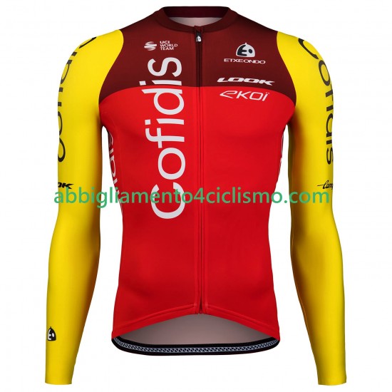 Uomo Maglia Ciclismo Maniche Lunghe Team Cofidis 2025