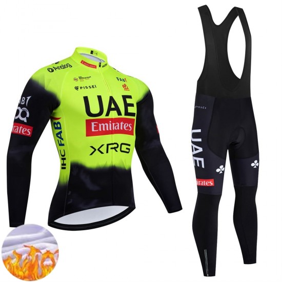 Uomo Invernale Completo Maglie e Calzamaglia con bretelle UAE Team Emirates XRG 2025