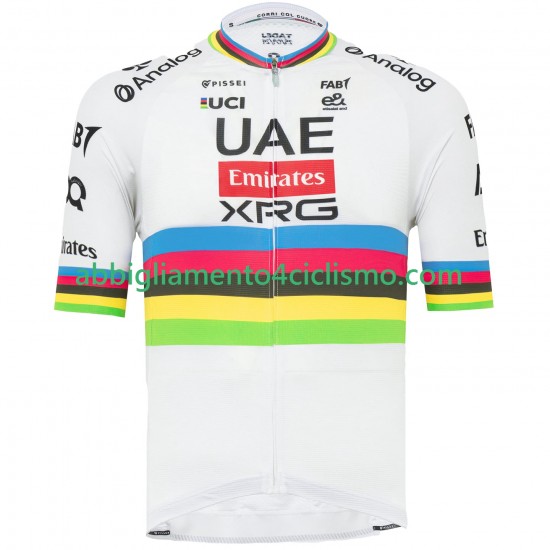 Uomo Maglia Ciclismo Maniche Corte UAE Team Emirates XRG 2025