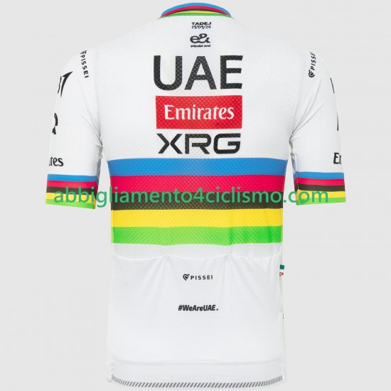 Uomo Maglia Ciclismo Maniche Corte UAE Team Emirates XRG 2025