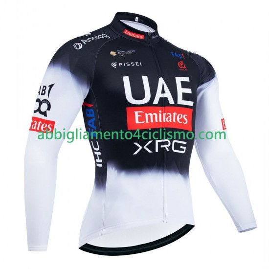 Uomo Maglia Ciclismo Maniche Lunghe equipe pro uae team emirates 2025 N001