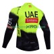 Uomo Maglia Ciclismo Maniche Lunghe equipe pro uae team emirates 2025 fluo