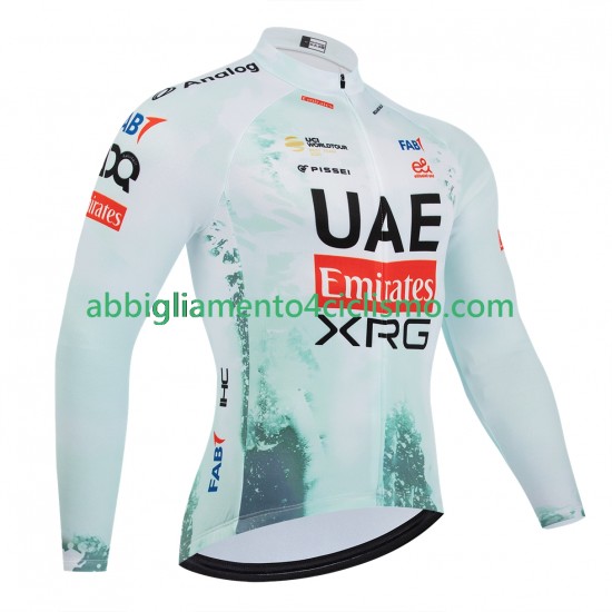 Uomo Maglia Ciclismo Maniche Lunghe equipe pro uae team emirates xrg tdf editon race 2025