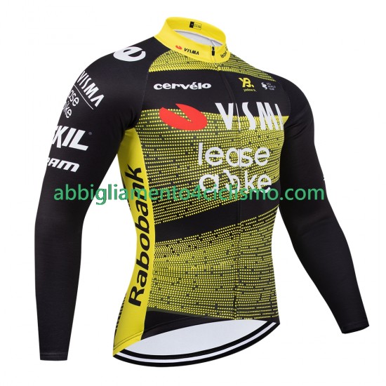 Uomo Maglia Ciclismo Maniche Lunghe equipe pro visma lease a bike tour de france 2025