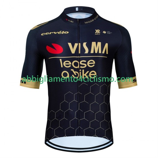 Uomo Maglia Ciclismo Maniche Corte equipe pro visma lease a bike 2025 N001