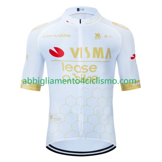 Uomo Maglia Ciclismo Maniche Corte equipe pro visma lease a bike 2025 N002