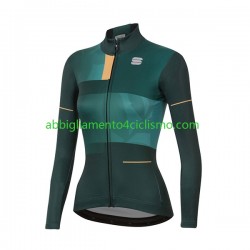 Donna Maglia Ciclismo Maniche Lunghe 2021 Sportful Leaf N001
