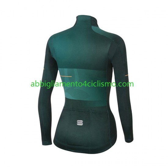 Donna Maglia Ciclismo Maniche Lunghe 2021 Sportful Leaf N001