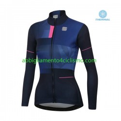 Donna Maglia Invernale Ciclismo 2021 Sportful Leaf N001