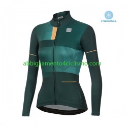 Donna Maglia Invernale Ciclismo 2021 Sportful Leaf N002