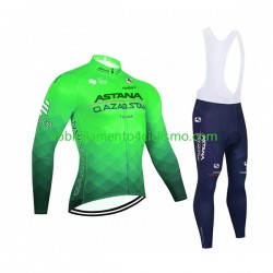 Uomo Completo Maglie e Calzamaglia con bretelle 2022 Astana Qazaqstan Team N003