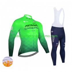 Uomo Invernale Completo Maglie e Calzamaglia con bretelle 2022 Astana Qazaqstan Team N003