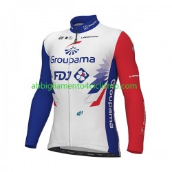 Uomo Maglia Ciclismo Maniche Lunghe 2022 Groupama-FDJ N001
