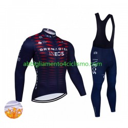 Uomo Invernale Completo Maglie e Calzamaglia con bretelle 2022 Ineos Grenadiers N005
